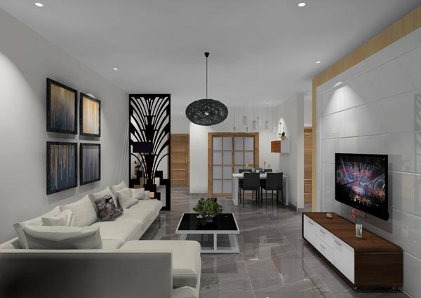 金艾陶家裝:佛山燈湖華府90㎡現代簡約裝修效果鑒賞