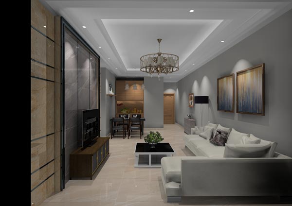 金艾陶家裝:佛山燈湖華府90㎡現代簡約裝修效果鑒賞