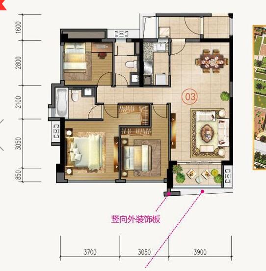金艾陶家裝:佛山合景新鴻基·瀧景110㎡簡(jiǎn)約現(xiàn)代裝修效果鑒賞