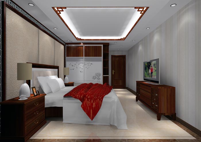 金艾陶家裝:井岡山和諧家園安置小區(qū)130㎡中式風(fēng)格裝修鑒賞