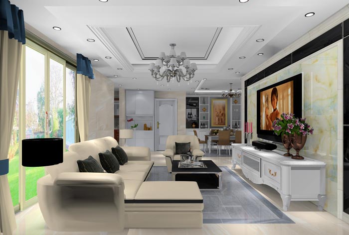 金艾陶家裝：井岡山和諧家園安置小區(qū)130㎡簡歐風(fēng)格裝修鑒賞