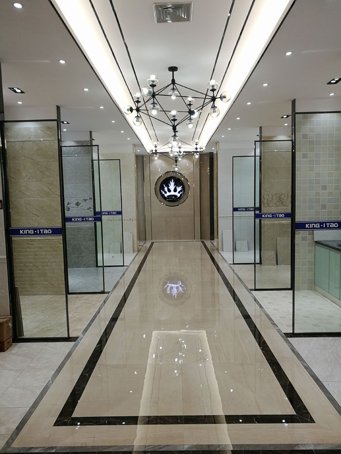 【實(shí)景案例】陶瓷一線品牌金艾陶瓷磚重慶墊江200方專賣店鑒賞