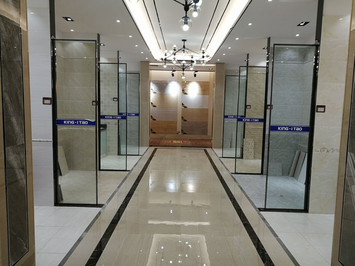 【實(shí)景案例】陶瓷一線品牌金艾陶瓷磚重慶墊江200方專賣店鑒賞