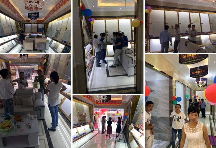 陶瓷一線品牌金艾陶瓷磚都昌店周年慶簽單不斷，捷報(bào)來襲