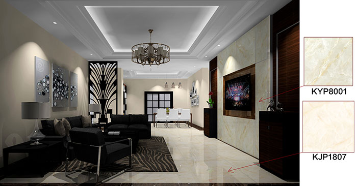 佛山萬(wàn)科·湖岸裝修案例客廳效果圖