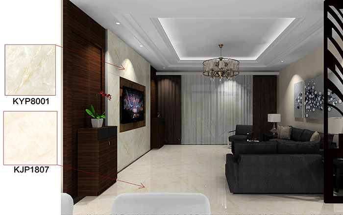 佛山萬(wàn)科·湖岸裝修案例客廳效果圖